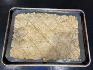 Homemade unleavened bread matzah